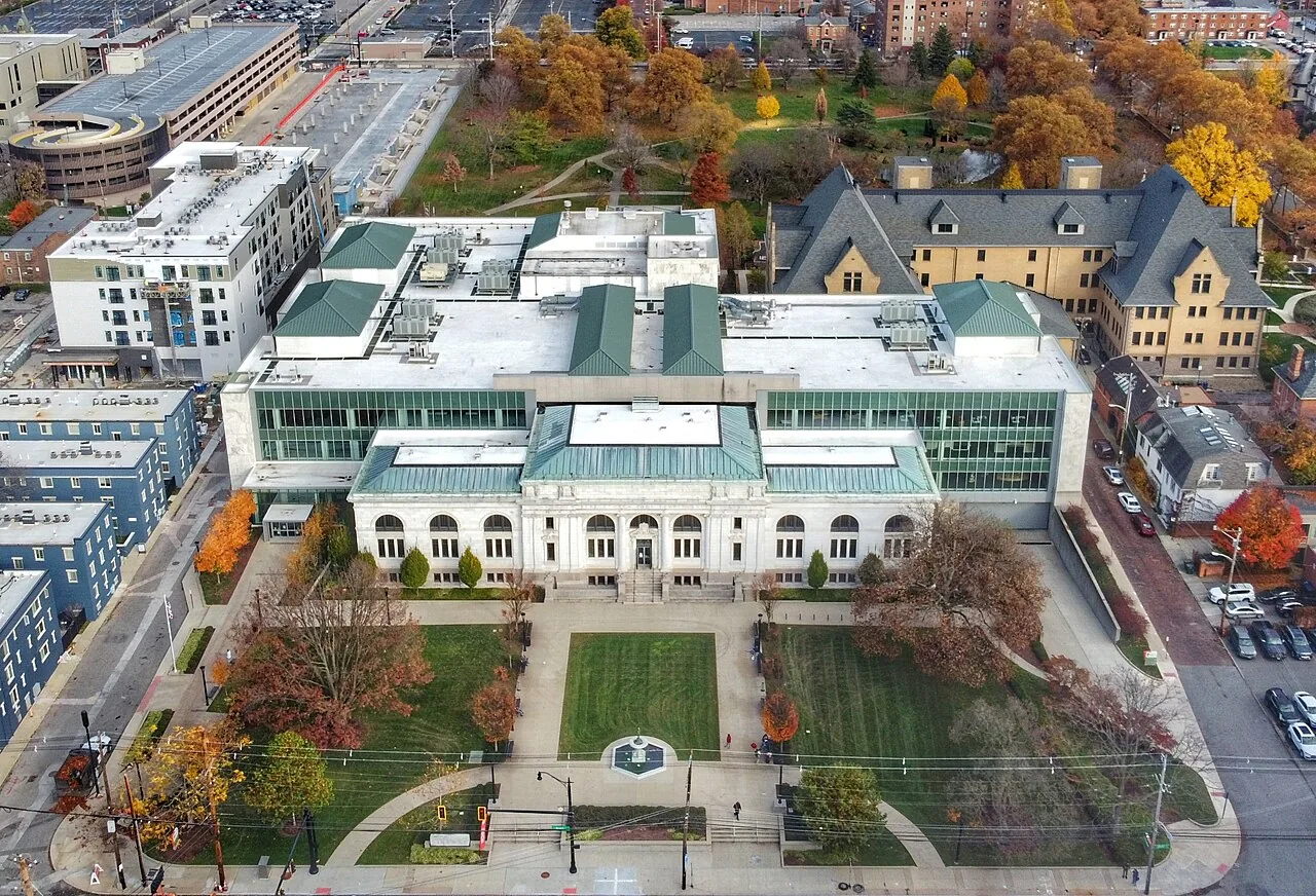 Columbus Main Library district photographed in 2020, an illustrative city context image