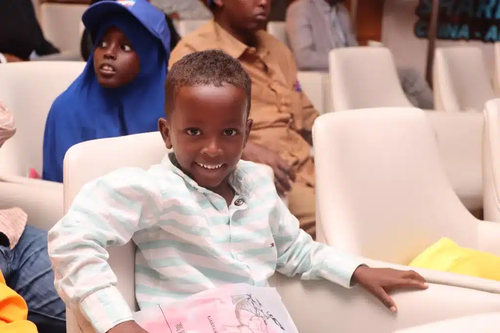  six-year-old Kawkib Mohamud at the Chinese Embassy in Mogadishu, Somalia. October 5.