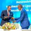 Aby Ahmed Ethiopian Prime Minister and Somaliland Regional Government of Somalia President Muse Bihi Abdi, During the MoU Signing in Addis Ababa on January 1, 2024