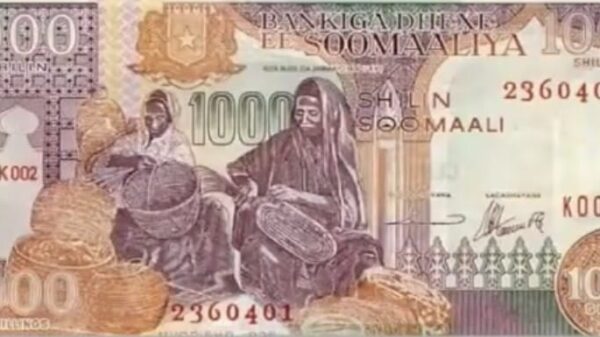 One Thousand Somali Shilling Note